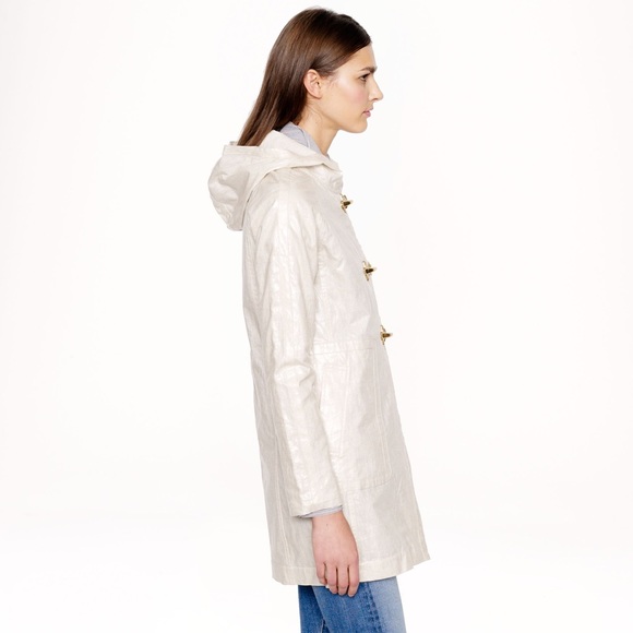 J Crew Linen Slicker Raincoat - Picture 4 of 12